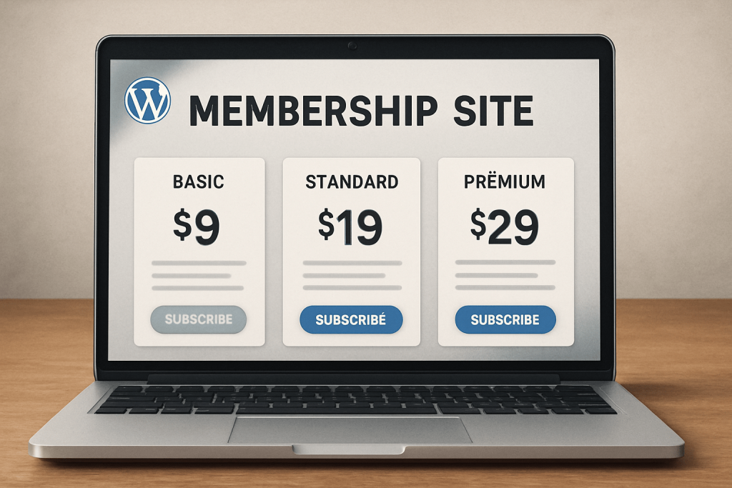 WordPress membership site subscription tiers