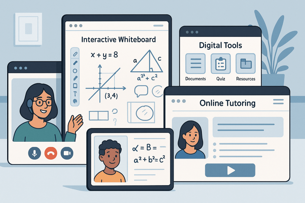 Popular online tutoring platforms and digital teaching tools