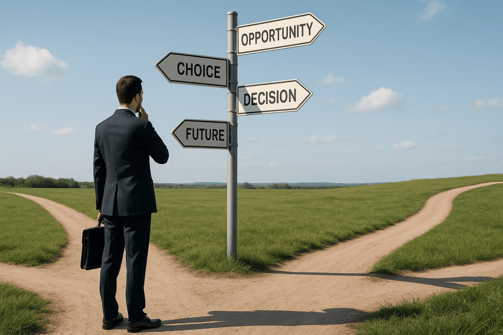 Business model decision crossroads