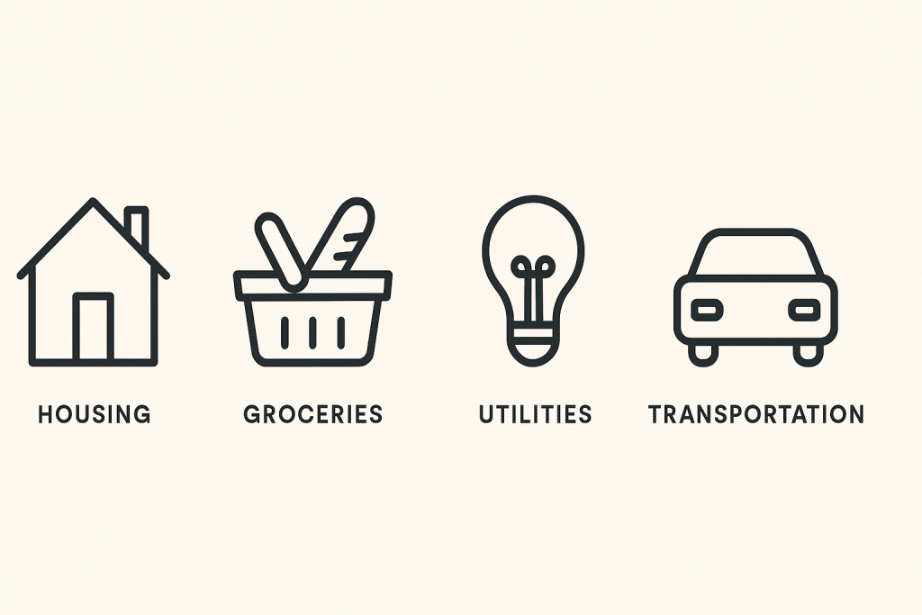 Essential expenses and needs category visualization