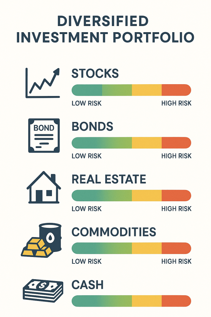 Portfolio diversification across different asset classes