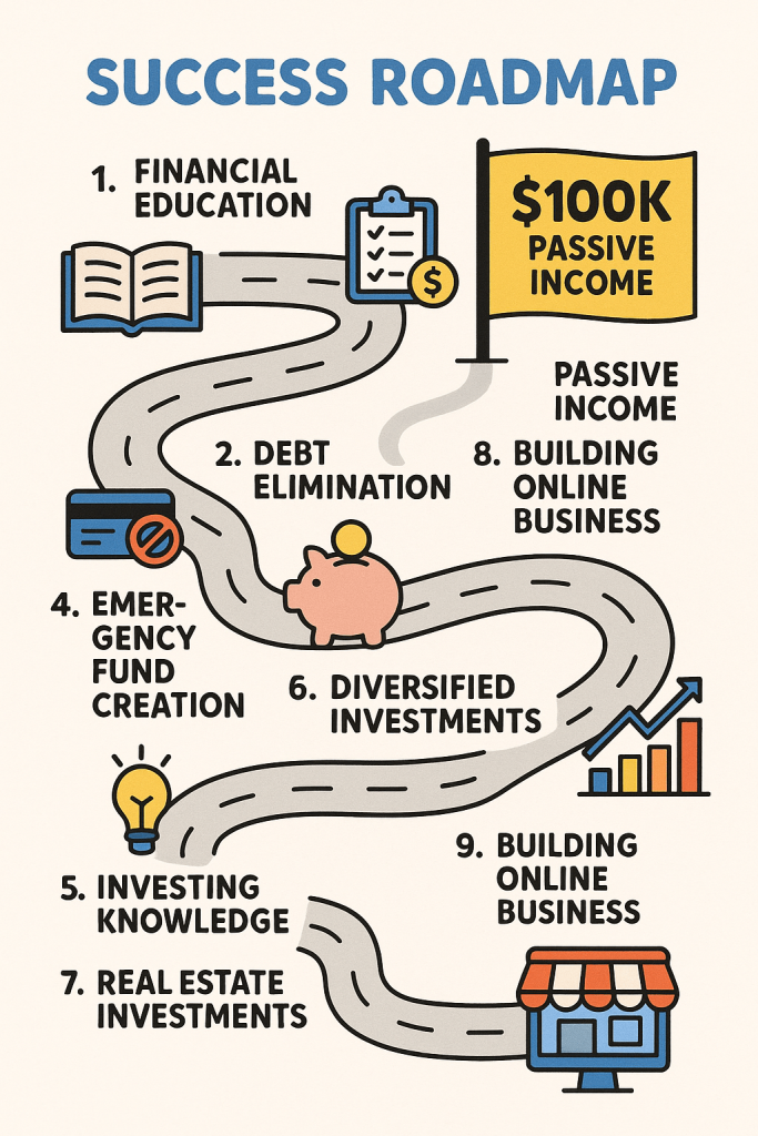 Success roadmap to $100k passive income goal