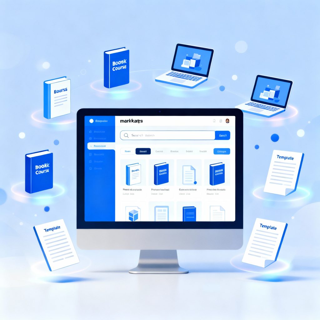 Digital products passive income illustration