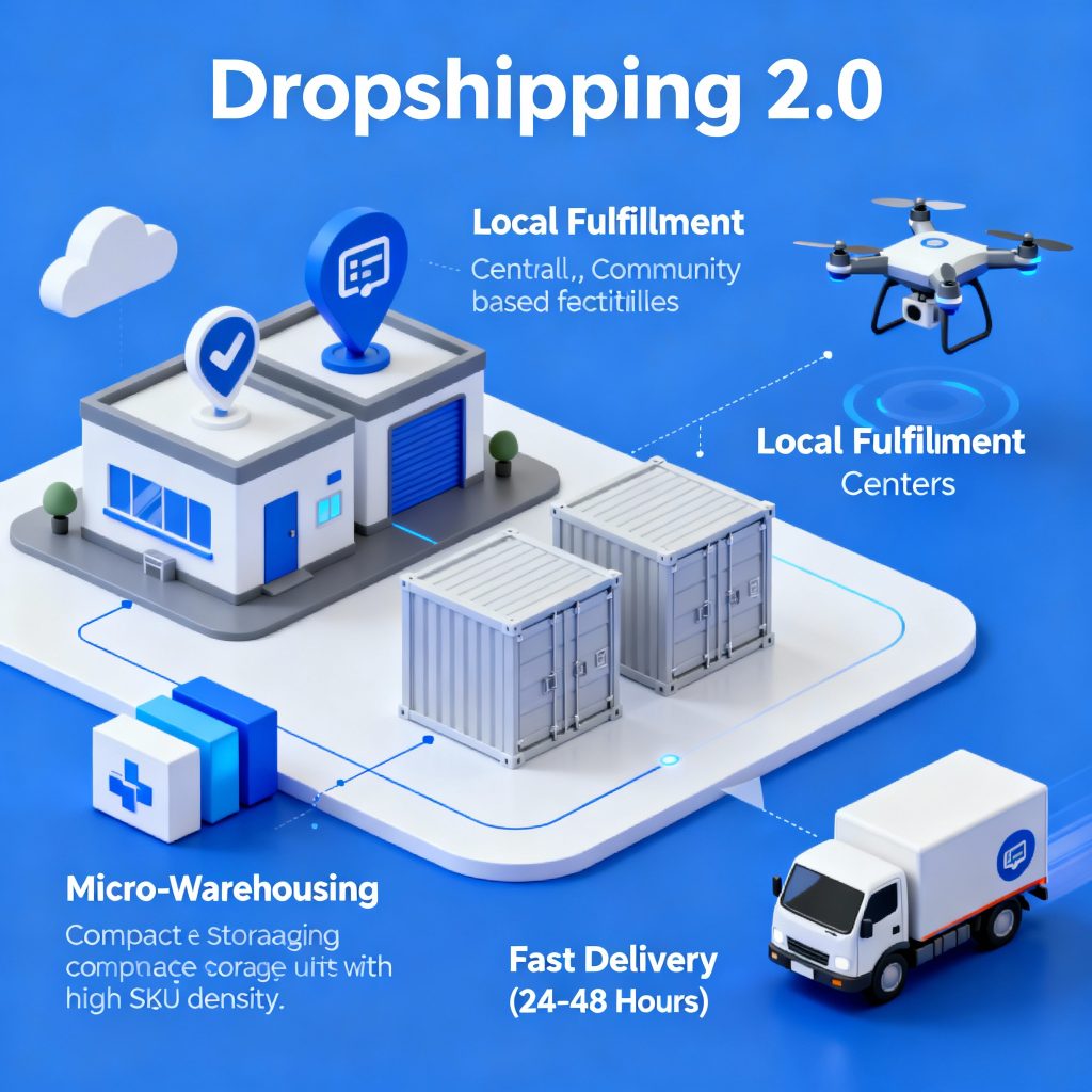 Dropshipping 2.0 featuring local fulfillment and micro-warehousing