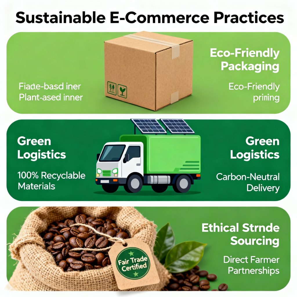 Sustainable e-commerce focusing on environmental responsibility