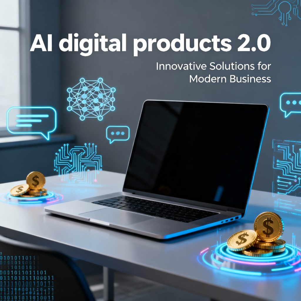 AI-powered Digital Products 2.0 business model header image