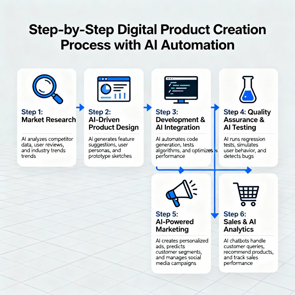 Complete digital product creation system using AI tools
