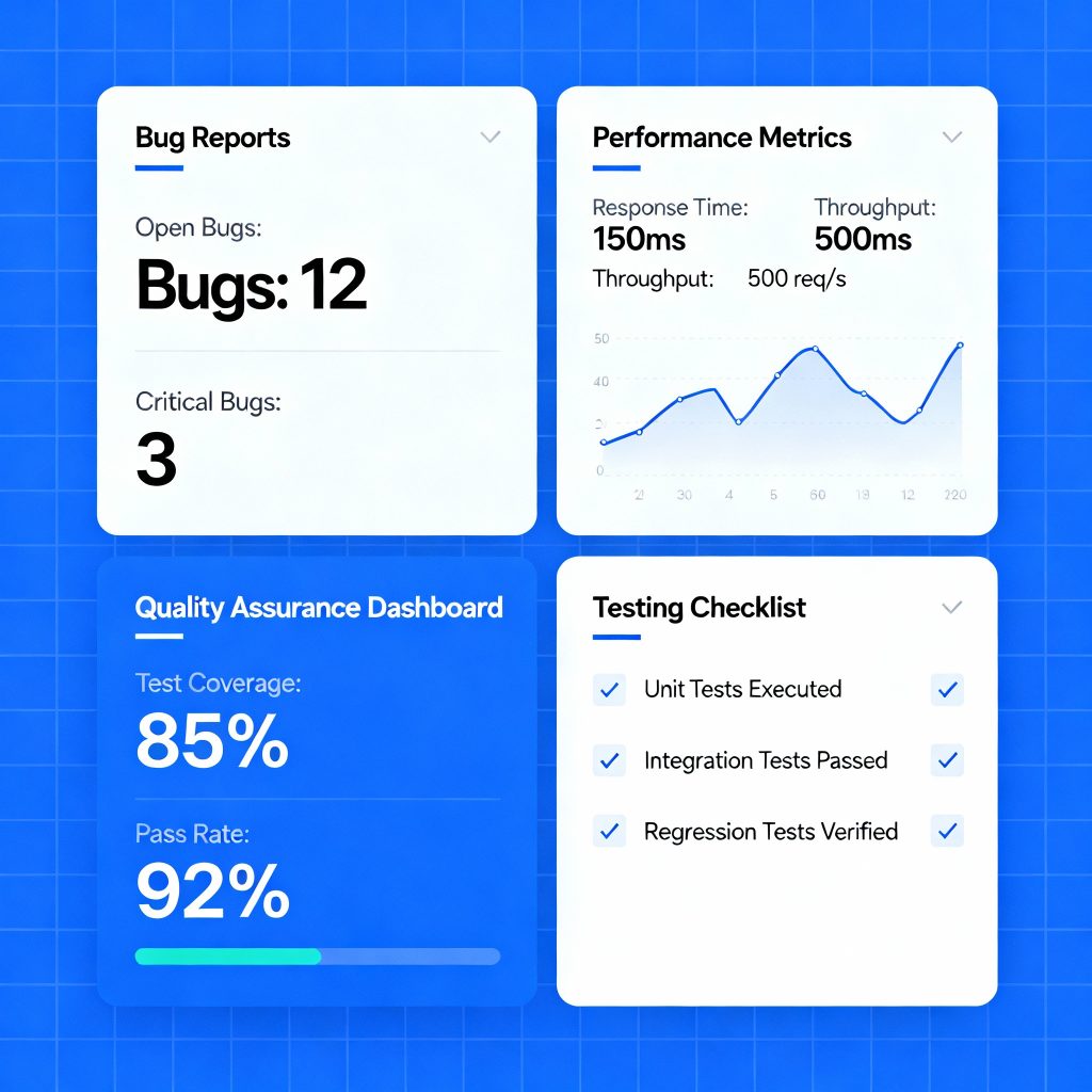 Testing and quality assurance process for web applications