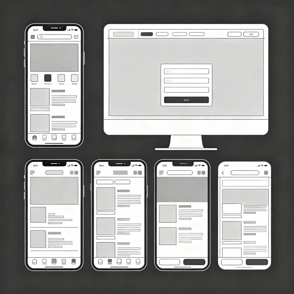User interface design and responsive layout creation