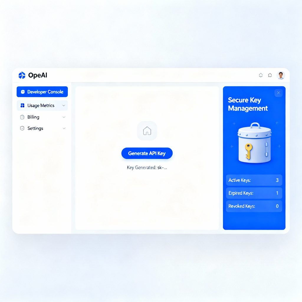 OpenAI API setup and key generation process