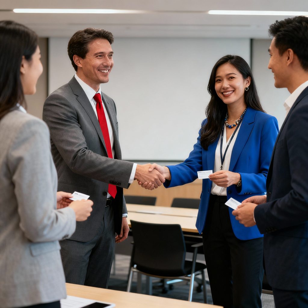 Professional networking for virtual assistant client acquisition