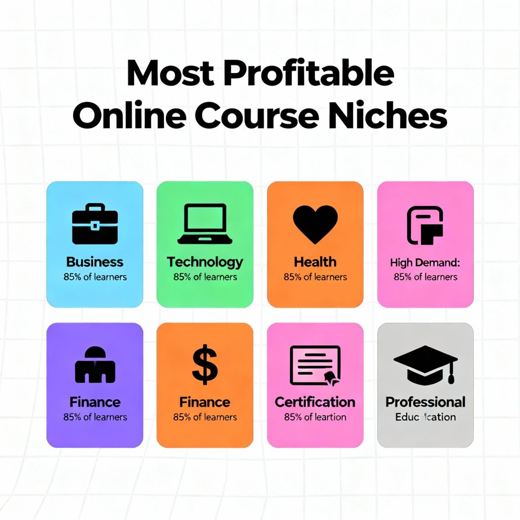Most profitable online course niches visualization