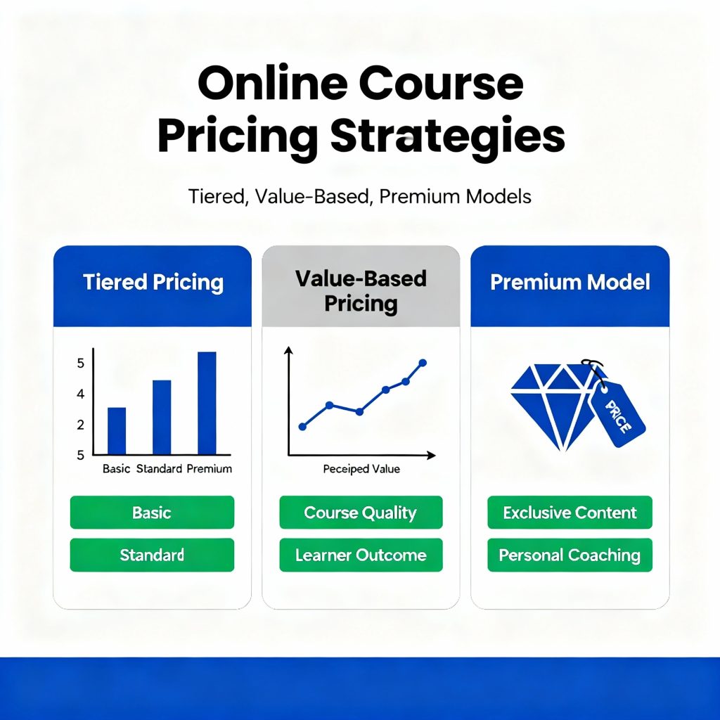 Online course pricing strategies visualization