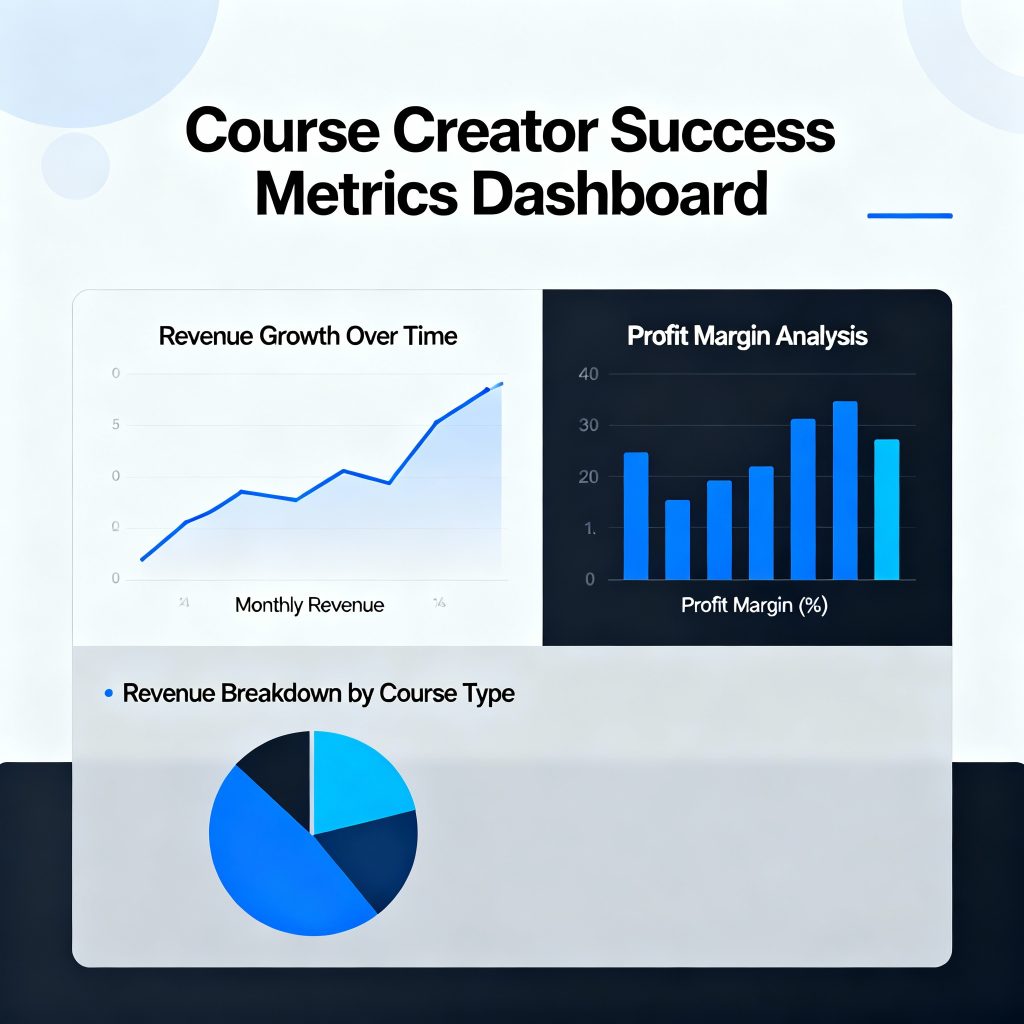 Course creator success metrics visualization