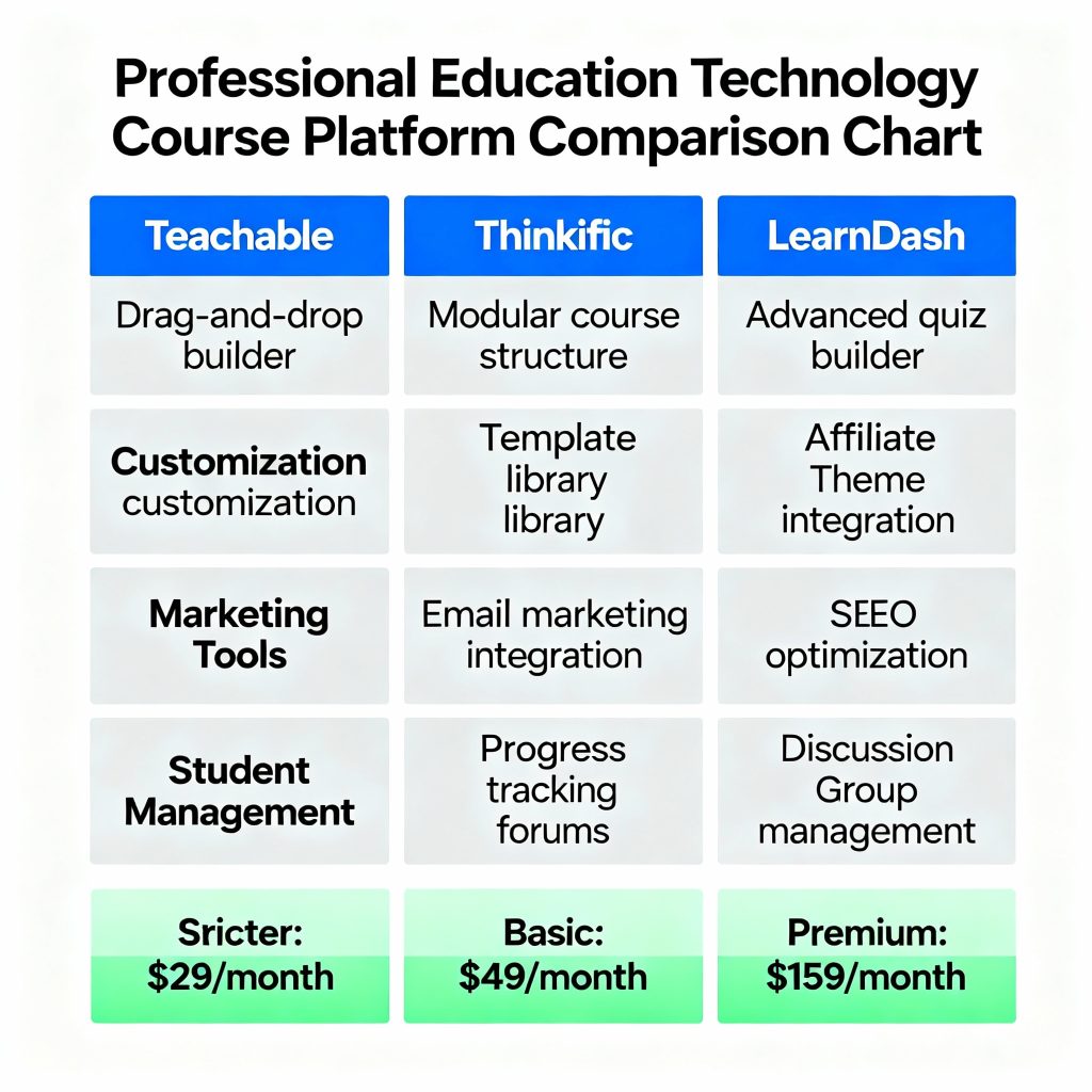 Online course platform comparison